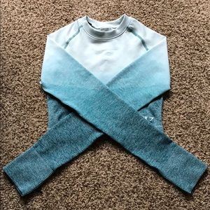 BNWT Gymshark long sleeve blue ombré xs